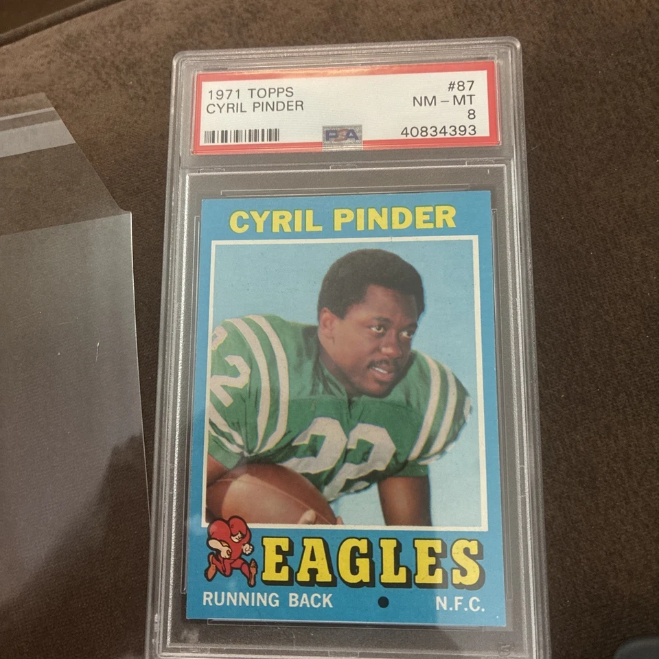 1971 Topps - Cyril Pinder #87 (RC) Packers! PSA 8 - Image 2 of 3