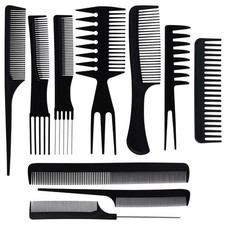 Oneleaf Styling Hair Comb 10PCS Stylists 9.8 x 3.27 Inch, black