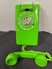 Stromberg Carlson Lime Green Rotary Wall Telephone - NOS - In Original Box
