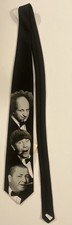 Ralph Marlin Three Stooges Tie Harry Moe Curly USA Made Vintage
