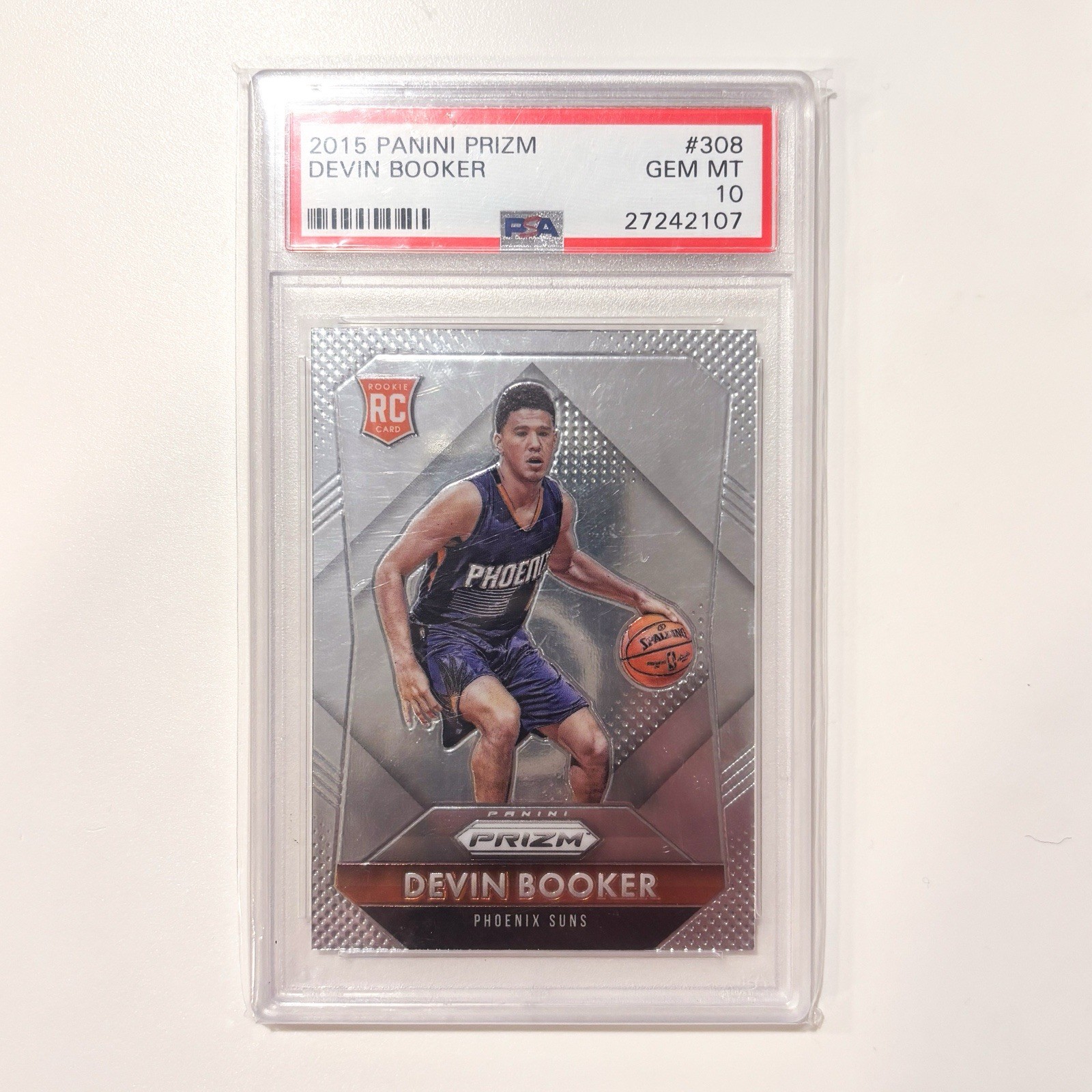 2015 Panini Prizm Devin Booker #308 PSA 10 GEM MT Rookie RC Suns
