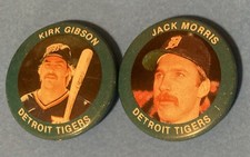 1984 Baseball Button Detroit Tigers Kirk Gibson Jack Morris ￼
