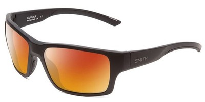 SMITH Outback Matte Black 偏光サングラス Smith Outback Designer Polarized Sunglasses in Matte Black 59 mm