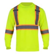FONIRRA VDS-005 Men's Reflective ANSI Class 2 Hi Vis Long Sleeve Work Shirt