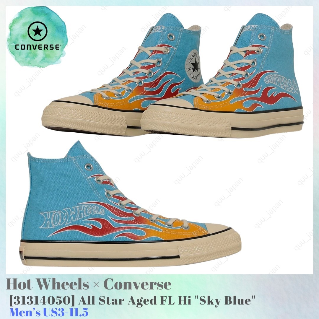 Hot Wheels × Converse All Star Aged FL Hi Sky Blue 31314050 Men's