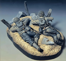 1/35 Scale WWII German Soldiers Trench Scene Resin Diorama Figures Kit