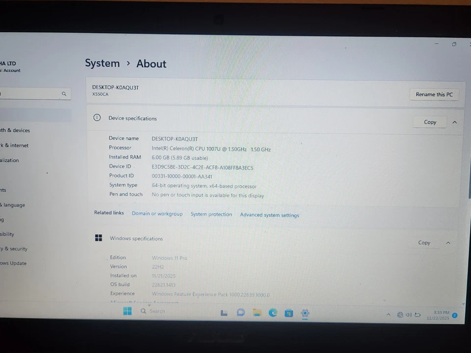 ASUS X550CA - Intel Celeron - 6GB RAM - 1TB HDD - Free P&P - Image 4 of 4