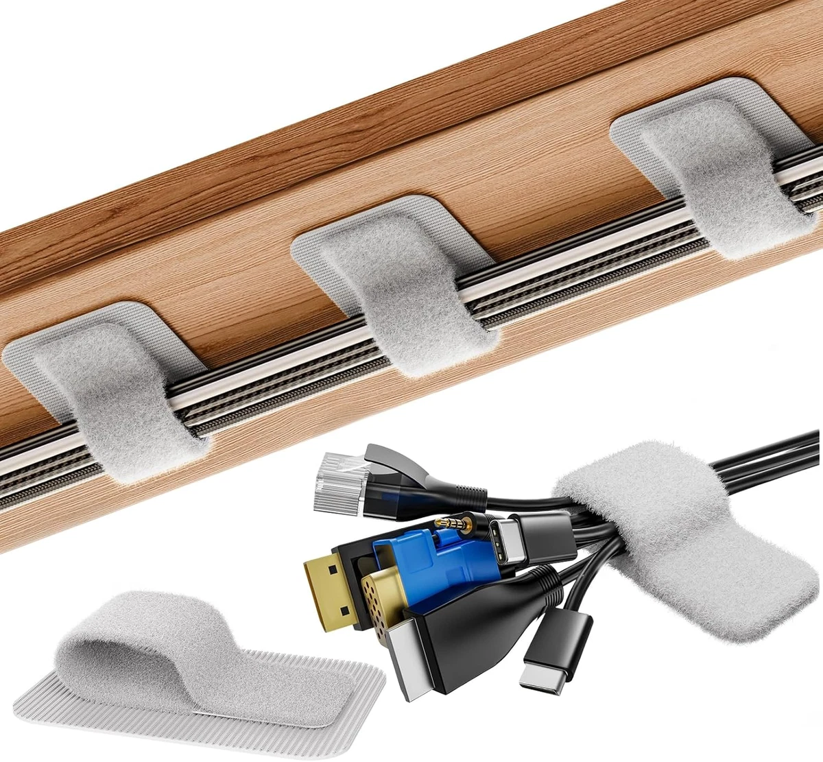 Supporto Per Cavo Da Scrivania, Organizzatori Per Cavi Da Scrivania, Organizer Per Cavi Da Scrivania, Clip Per Cavi Di Ricarica Magnetica, Gestione Dei Fili Adesivi Per Ufficio, Auto, Posto Di Lavoro - Foto 10