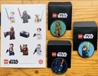Lego Star Wars TARGET PROMO EXCLUSIVE Complete Metallic Coin Set + Sticker Sheet