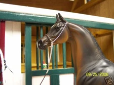 Jaapi BROWN/SILVER Arabian halter to fit Breyer orStone