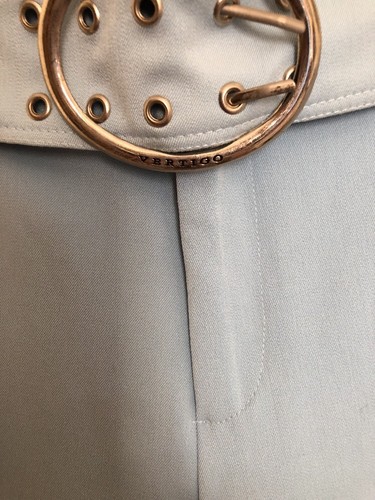 Vertigo Paris Belted Light Blue Pants With Buckle Size 42/10 .Made In France. - Picture 3 of 6