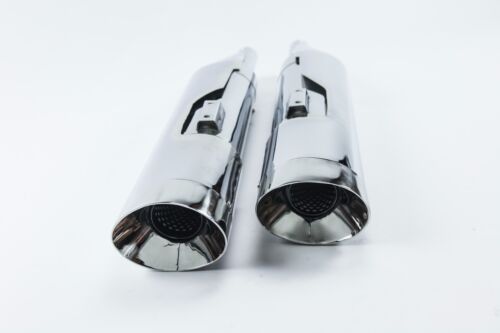 Monster Slip-On Mufflers Harley Davidson Oval Exhaust Pipes Touring Glide - Picture 5 of 8