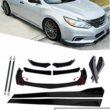 For Nissan Altima Front Bumper Lip Spoiler Splitter Rear Lip Side Skirt Body Kit