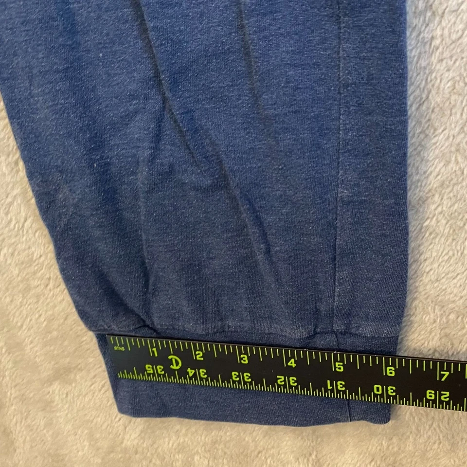 Pantalones de chándal Tek Gear para hombre grandes en azul jaspeado mezcla algodón-poliéster cordón Foto 4 de 4