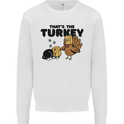 Thanks Giving Weihnachten Truthahn Katze Kinder Sweatshirt Pullover
