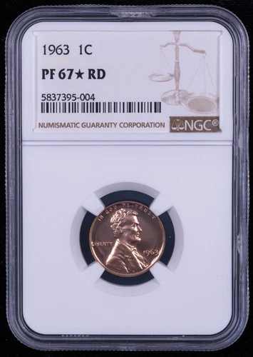 1963 Proof Lincoln Memorial Cent - NGC PF67 RD * Star Red *