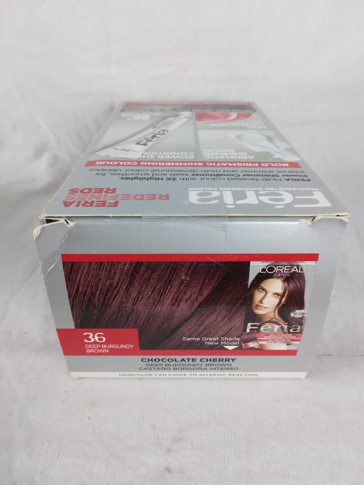 L'Oreal Feria Shimmering Hair Colour #36 Deep Burgundy Brown Chocolate Cherry