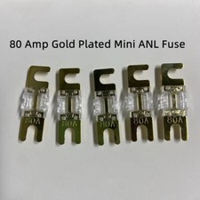 5 Pack 80 Amp Mini ANL Fuse Gold for Car Audio Auto Marine Audio