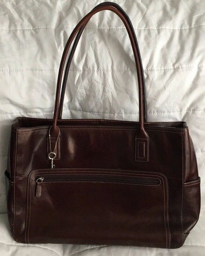 FOSSIL Vintage Dark Brown Leather Large 