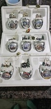 9 Ashton Drake Galleries Thomas Kinkade  Sleigh Bell Christmas Ornaments '06