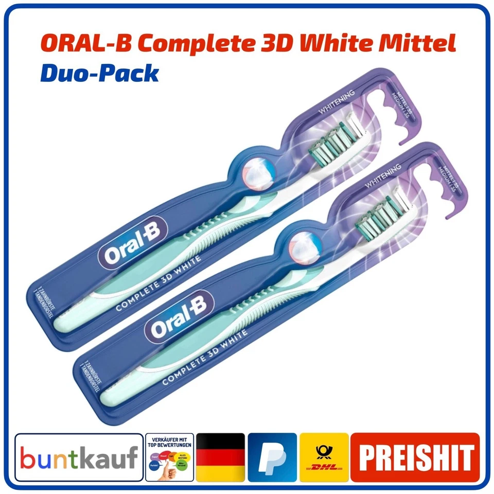 PROCTER & GAMBLE Oral-B Complete 3D White Zahnbürste 35 Medium, 2 Stück