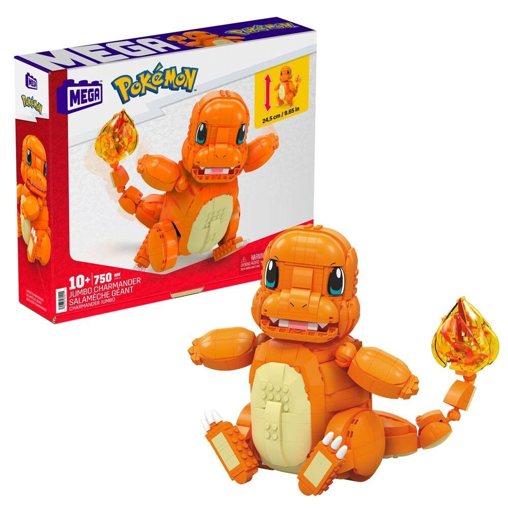 Salamèche géant Mega Construx set Pokémon 25cm idée cadeau d'anniversaire pour adolescent créatif