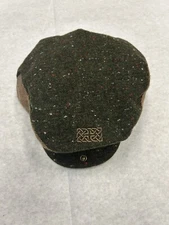 Patrick Francis Ireland Boys Medium Two-Tone Snap Brim Newsboy Cap Green & Brown