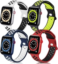 Silicone Sport Strap iWatch Band For Apple Watch Series 10 9 8 7 6 5 4 3 2 1 SE 
