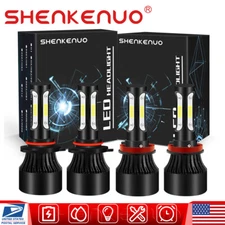 4x 9005+H11 LED Headlight Combo High Low Beam Bulbs Kit Super White Bright Lamps