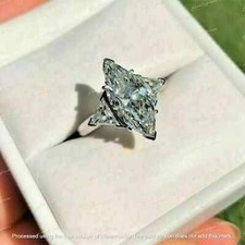 2.70Ct Marquise Cut Lab-Created Diamond Engagement Ring 14K White Gold Finish