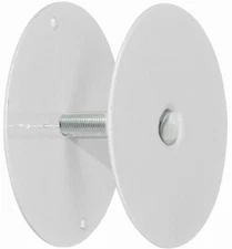 Door Hole Deadbolt Cover Plate 2-3/4” Diameter Maintains Door Security - White