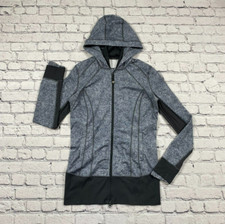 Lululemon Jacket Women  s S/M Gray/Black Heathered Full Zip Hoodie Athleisure