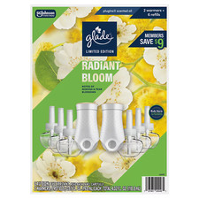 Glade Limited-Edition Radiant Bloom, 6 Scented Oil Refills  2 Warmers