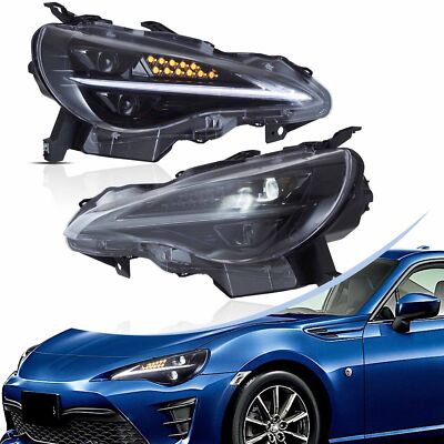 2*VLAND LED Scheinwerfer für 2012-2020 Toyota 86 Subaru BRZ mit Animation