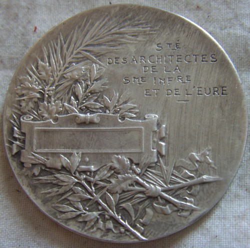 MED9042 - MEDAILLE Soc ARCHITECTES de la SEINE INFERIEURE & EURE par OSCAR ROTY - Picture 4 of 4