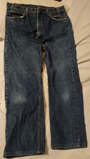 Levi's 505 vintage orange tab straight leg jeans size 36x34 GREAT CONDITION 