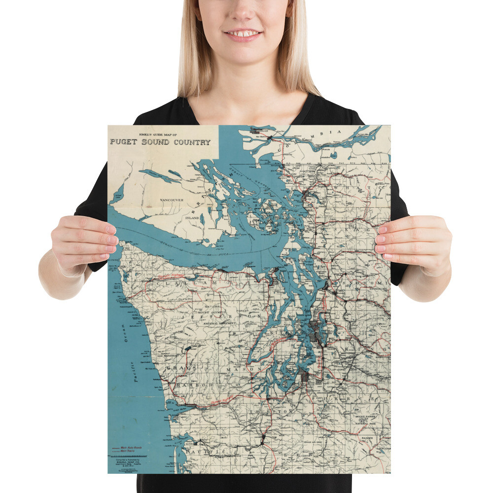 Vintage Puget Sound Map