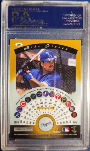1997 Pinnacle Certified Mike Piazza Mirror Gold PSA 10 Pop 7 Dodgers HOF - Picture 2 of 2