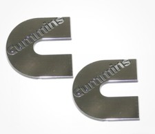 Cummins Diesel Engine Logo Chrome Badge Emblem Decal. 2 Pack Special.