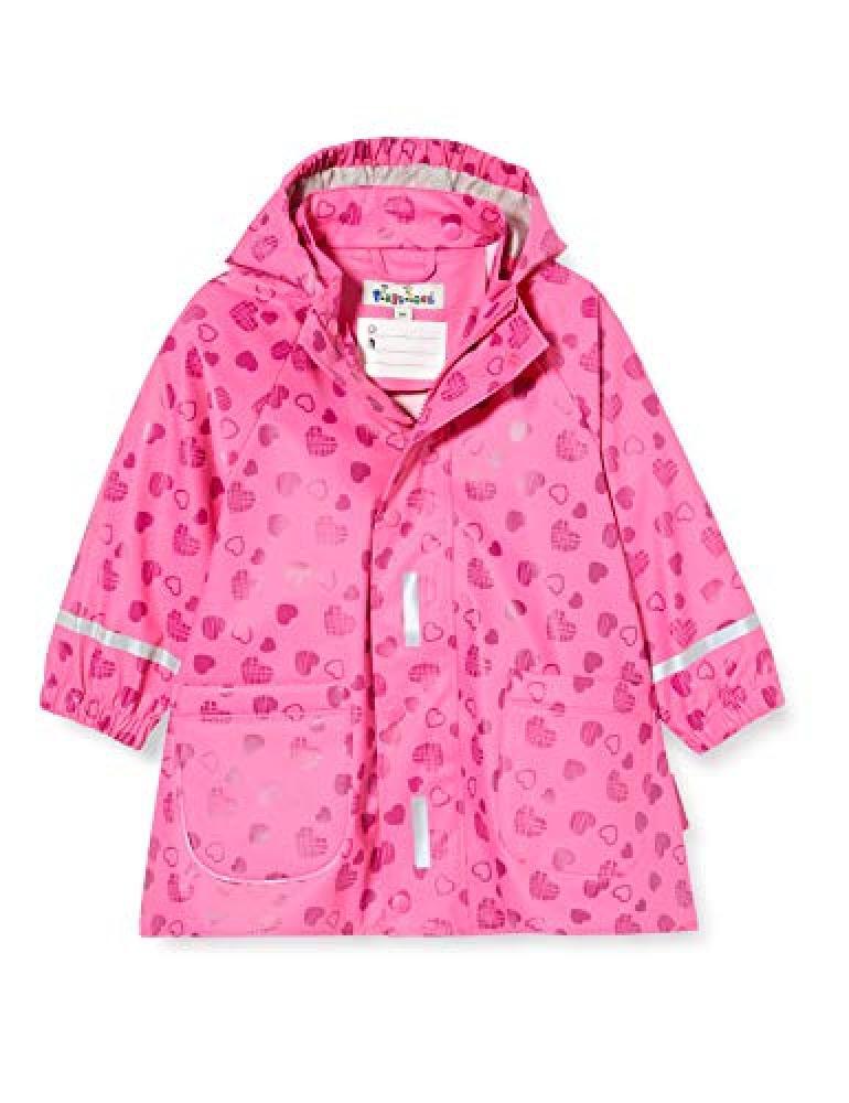 (TG. 86) Playshoes Herzchen Allover Impermeabile, Pink, 86 Bambina - NUOVO