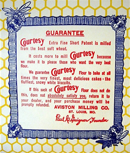 Old Courtesy Cake & Biscuit 25# Mehlbeutel Aviston Milling Co St Louis Mo - Bild 2 von 4