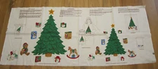 Cranston Print Works Christmas Tree Fabric Panel Applique Wall Hanging