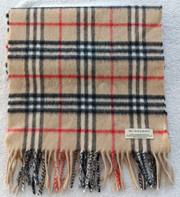 Burberry made in Scotland Wool Cashmere vintage Nova Check Long