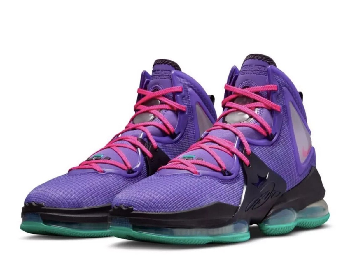 Nike LeBron 19 Purple-Teal New Men's Basketball Shoes Size 12