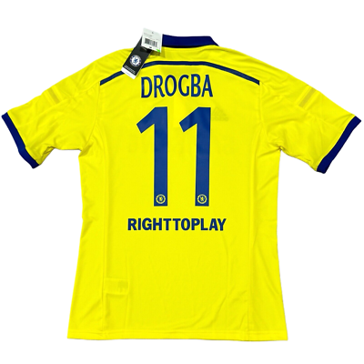 2014/15 Chelsea Away Jersey #11 Drogba Medium Adidas Champions