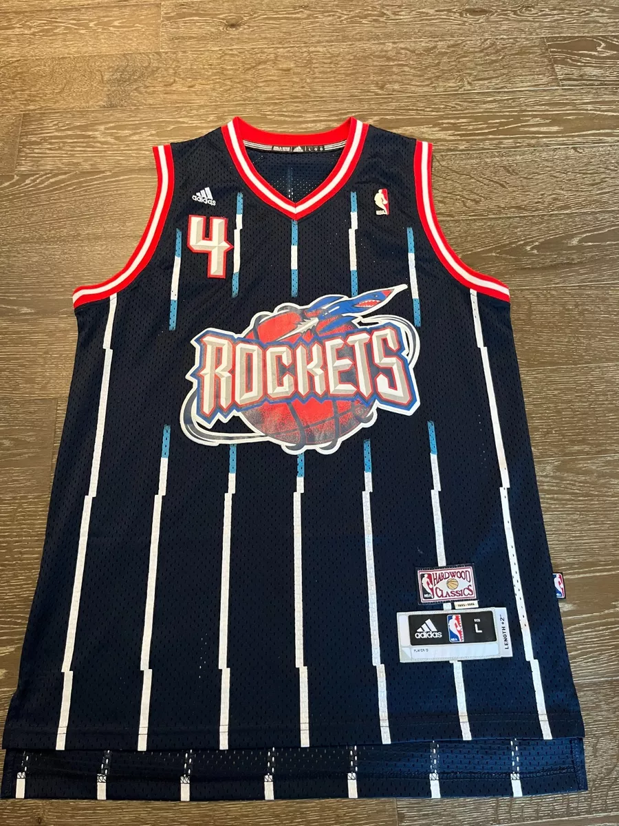 Houston Rockets 4 Charles Barkley Adidas Hardwood Classics Jersey LG Length 2