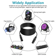 1-10PCS 10ft/3m 3 Pin DMX Signal Wire XLR Connection Stage Par Light Cable