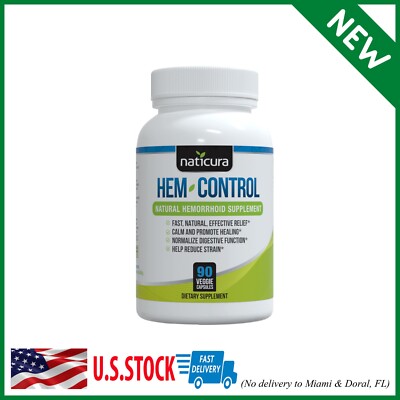 Hem-Control Natural Hemorrhoid Treatment Supplement - Fast & Lasting Pain Relief