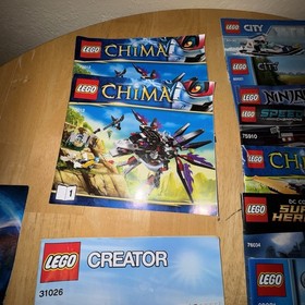 Huge Lego Instruction Manual Lot 29 Manuals Star Wars Creator Minecraft Creator