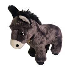 Aurora Miyoni Donkey Plush Foal Stuffed Animal Realistic Gray Toy NWT